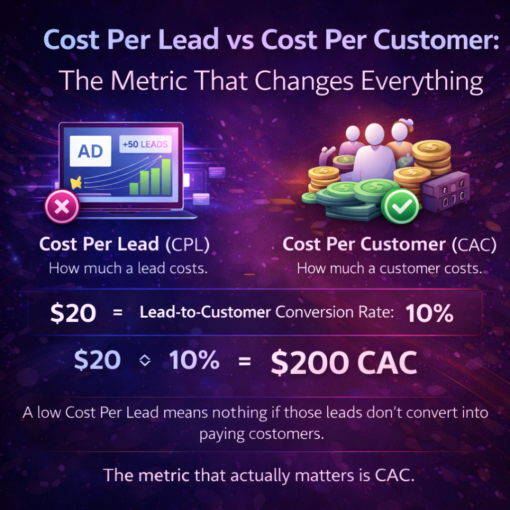 Cost Per Lead vs Cost Per Customer: The Metric That Changes Everything